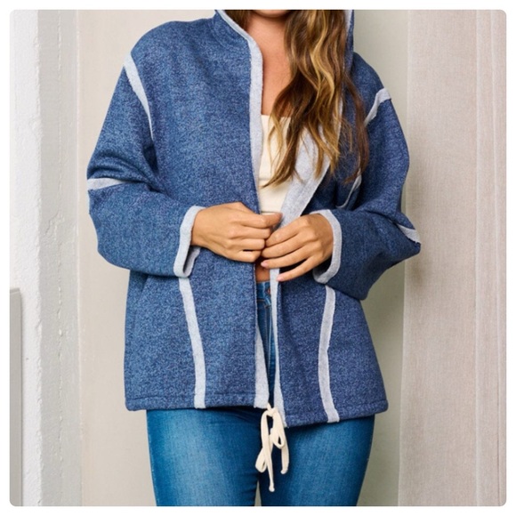 $20 Start 207  LAST ONE ❤️ LONG SLEEVE HOODED OPEN FRONT
CARDIGAN - Picture 3 of 3